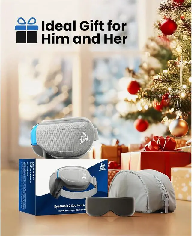 Alt view image 7 of 7 - Bob and Brad EyeOasis 3 Eye Massager with Heat and Cooling Therapy, Professional Comfort for Eyes Strain Relief, Quiet Eye Mask with Customizable Music, FSA HSA Eligible