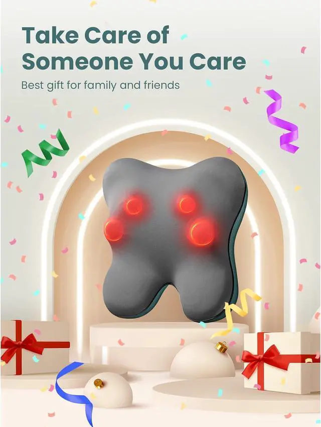 Alt view image 6 of 7 - Bob and Brad Back Massager with Smoothing Heat, Corded Neck Massager for Back Neck Leg Muscle Relaxation, Deep Tissue Shiatsu Back Pillow, FSA /HSA Eligible, Idea Gift for Men and Women