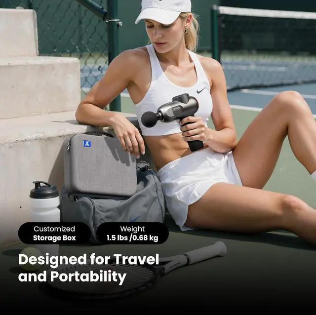 Alt view image 5 of 7 - Bob and Brad C2 Ultra Massage Gun with Infrared Light Heated Therapy, Professional Deep Percussion Mascle Massager for Athletes Pain Relief Home Gym, Handheld Electric Machine for Back Shouder