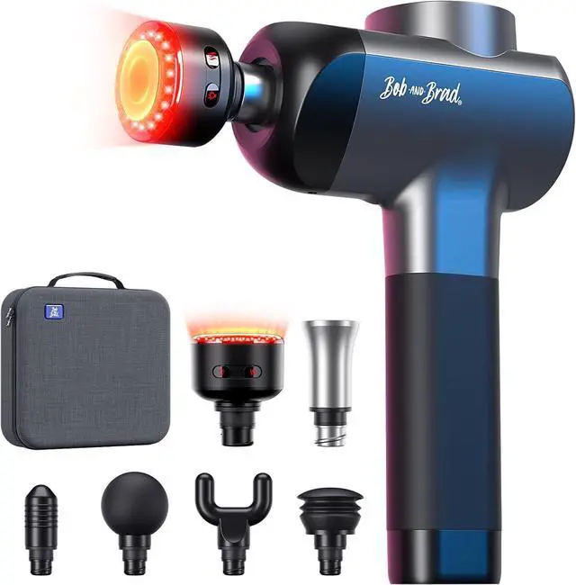 Main image of Bob and Brad X6 Ultra Massage Gun Infrared Light-Heated Therapy and Metal Head, Deep Tissue Muscle Massager Gun for Back Shouder Pain Relief, Professional Percussion Massager for Athletes, Idea Gift