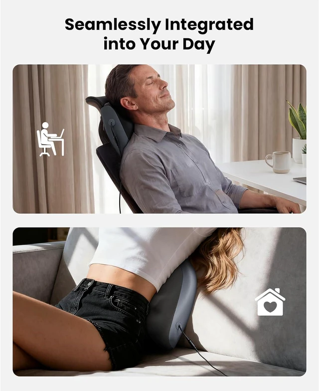 Alt view image 6 of 7 - Bob and Brad EZBack Prime Corded Design Shiatsu Massager with Heat for Back,Shoulders,Body Muscle Tissue Gifts for Women Men