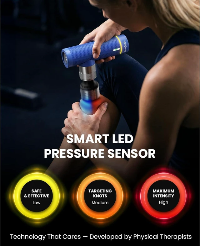 Alt view image 5 of 7 - Bob and Brad A7 Pro Massage Gun with Heat & Cold Therapy for Back Pain & Recovery - 11mm Deep Tissue