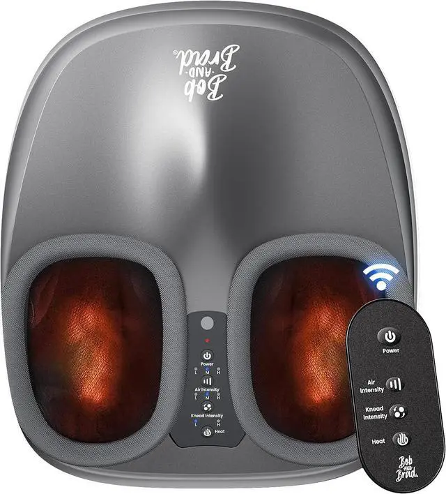 Main image of Bob and Brad Shiatsu Foot Massager with Heat and Remote, Deep Kneading Electric Feet Massager for Foot Fatigue, Fits US Size 12