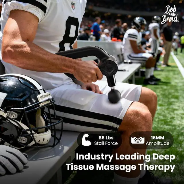 Alt view image 3 of 7 - BOB AND BRAD D6 Pro Max+ Massage Gun with Heat and Cold, Powerful Deep Tissue Percussion Massager with 16mm Amplitude, Professional Muscle Massager Gun for Athletes, Quiet Electric Handheld Massager