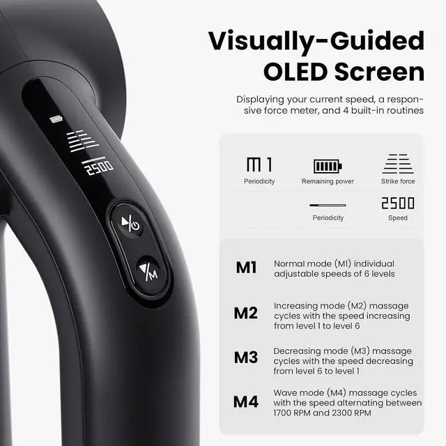 Alt view image 7 of 7 - BOB AND BRAD D6 Pro Max+ Massage Gun with Heat and Cold, Powerful Deep Tissue Percussion Massager with 16mm Amplitude, Professional Muscle Massager Gun for Athletes, Quiet Electric Handheld Massager