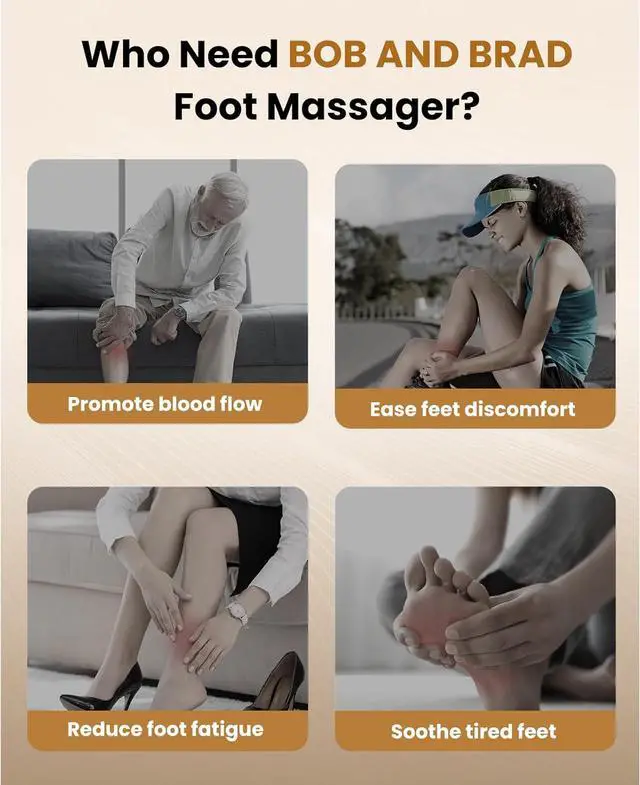 Alt view image 4 of 7 - BOB AND BRAD Foot Massager with Heat, Shiatsu Deep Kneading Foot Care, Deep Tissue Muscle Relaxation, Heated Electric Feet Massager Machine for Neuropathy, Christmas Gift for Men Women Mon Foot Care