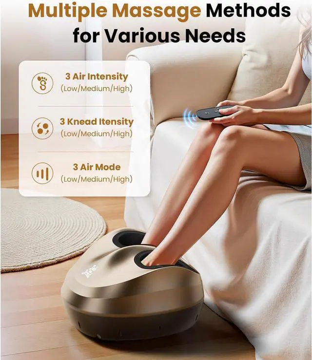 Alt view image 6 of 7 - BOB AND BRAD Foot Massager with Heat, Shiatsu Deep Kneading Foot Care, Deep Tissue Muscle Relaxation, Heated Electric Feet Massager Machine for Neuropathy, Christmas Gift for Men Women Mon Foot Care