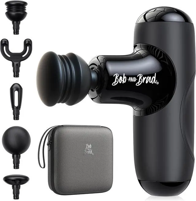 Main image of BOB AND BRAD Q2 Mini Massage Gun, Pocket-Sized Deep Tissue Massager Gun, Portable Percussion Muscle Massager Gun, Ultra Small & Quiet Muscle Massage Gun for Muscle Recovery with Carry Case