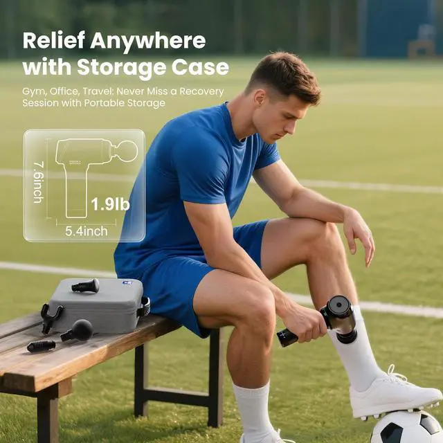 Alt view image 4 of 7 - Bob and Brad T2 Massage Gun, Percussion Deep Tissu Muscle Massage Gun (from original manufacturer with original package and accessories, providing one year warranty)