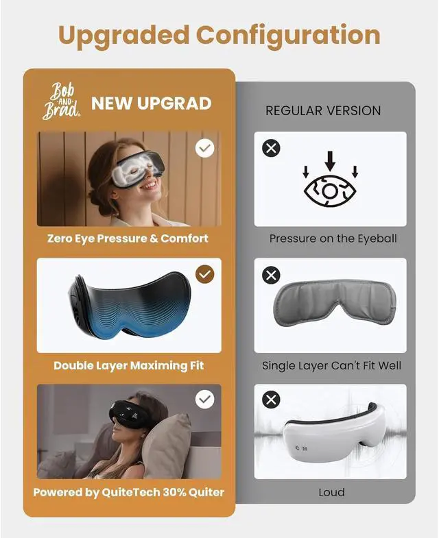 Alt view image 6 of 7 - BOB AND BRAD Eye Massager, EyeOasis 2 -Eye Massager with Heat,Smart Eye Mask Massager for Migraine with BT Music,Reduce Eye Strain Dry Eyes Improve Sleep,FSA/HSA Eligible,Gifts for Women and Men,Black