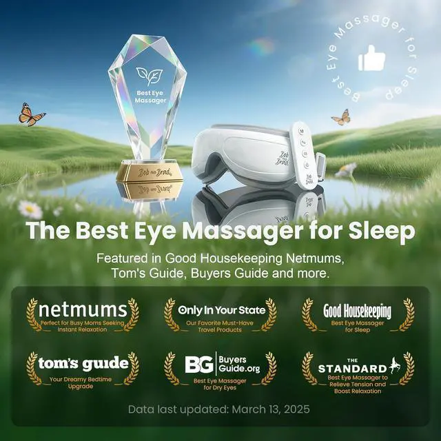 Alt view image 7 of 7 - BOB AND BRAD Eye Massager,EyeOasis 2 Plus - Eye Massager for Migraines with Remote&Heat& Compression&Music,FSA/HSA Eligible, Heated Eye Massage Mask for Dry Eyes Relief Improve Sleep, Ideal Gifts