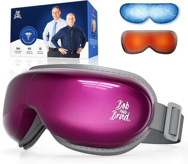 Main image of BOB AND BRAD Eye Massager with Heat and Cooling Therapy, Comfort Music Eye Mask for Migraines, Eye Strain Dry Eye Relief, Heated Face Massager Pain Relief Improve Sleep, FSA HSA Eligible, Idea Gifts
