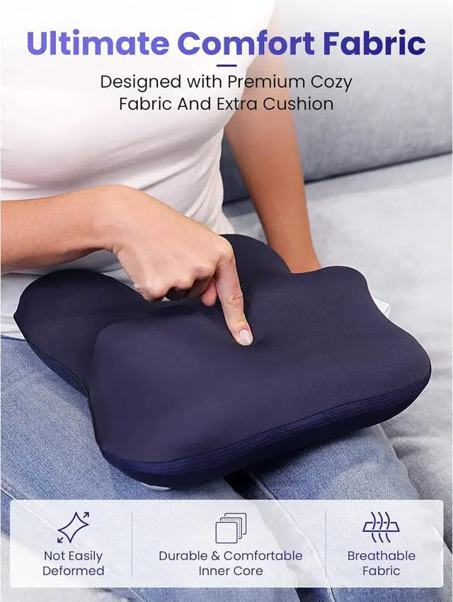 Alt view image 6 of 7 - BOB AND BRAD Back Massager with Heat, Cordless Shiatsu Massagers for Neck and Back, Neck and Shoulder Massager, 3D Kneading Massage Pillow for Muscle Pain Relief, Relaxation Gifts for Women Men