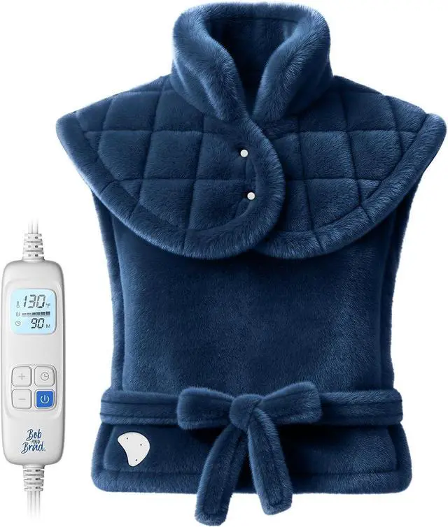Main image of Bob and Brad Heating Pad for Back Pain Relief, Electric Heat Pad for Neck Shoulders & Full Body, Edge-Weighted Design, Fast Heating, ETL Certified, Gift for Women Men 24"x33"