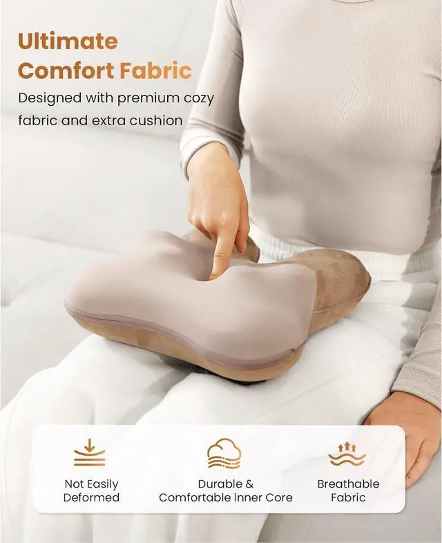 Alt view image 7 of 7 - BOB AND BRAD Back Massager with Heat, EZBack Corded Back Massager for Pain Relief Deep Tissue, Shiatsu Back Shoulder and Neck Massage Pillow, Soothing Full-Body Relief for Women Men