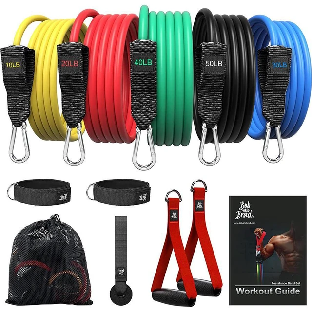 Main image of Bob and Brad Resistance Bands, Resistance Bands Set for Workout Stackable Up to 150 lbs, Handles and Carry Case for Strength, Yoga, Gym