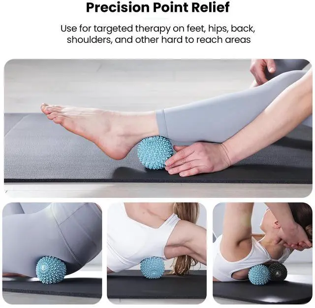 Alt view image 4 of 7 - Vibrating Massage Ball 2PCS 2-Speed High-Intensity Fitness Yoga Massage Roller
