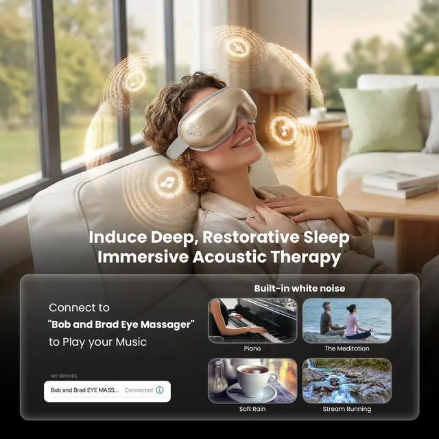 Alt view image 5 of 7 - Bob and Brad Eye Massager with Heat and Cooling,Heated Eye Mask for Dry Eyes Strain Relief, Migraines Improve Sleep, Ideal Gifts for Men Women