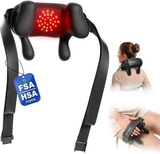 Main image of Bob and Brad Neck Massager with Near Infrared Heat & Red Light, Wearable Deep Tissue Kneading Shoulder Massager, iNeck Go Hands-Free Deep Pain Relief, Gift for Women Men