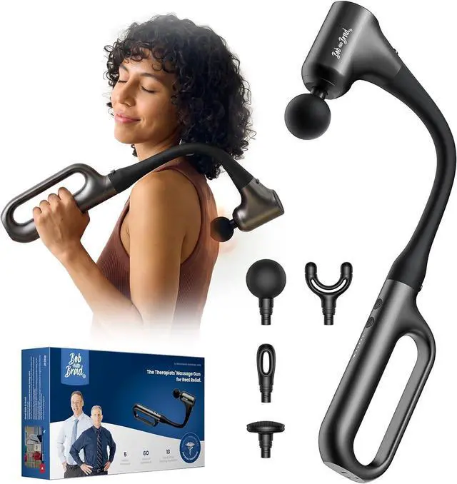 Main image of Bob and Brad L9 Massage Gun with Detachable Extension Handle for Back, 2-in-1 Long Handle Back Massager with D-Grip for Shoulder & Legs