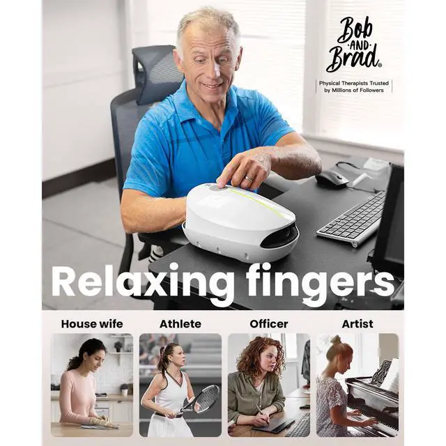 Alt view image 6 of 7 - Auto-Roller Portable Handheld Massager, Heat, Compression for Hand Pain Relief
