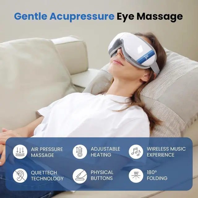 Alt view image 2 of 6 - Bob and Brad Eye Massager- 5 Modes, Heat Compression for Tired Dry Eyes, Pressure Point Care, Rejuvenate & Soothe, Spa-Like Treatment