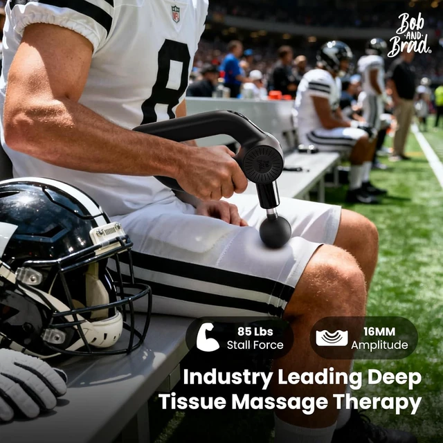 Alt view image 3 of 7 - Bob and Brad D6 Pro Max+ Massage Gun, Heat & Cold Therapy, 16mm Amplitude Deep Tissue Percussion, Quiet Professional Muscle Massager for Athletes
