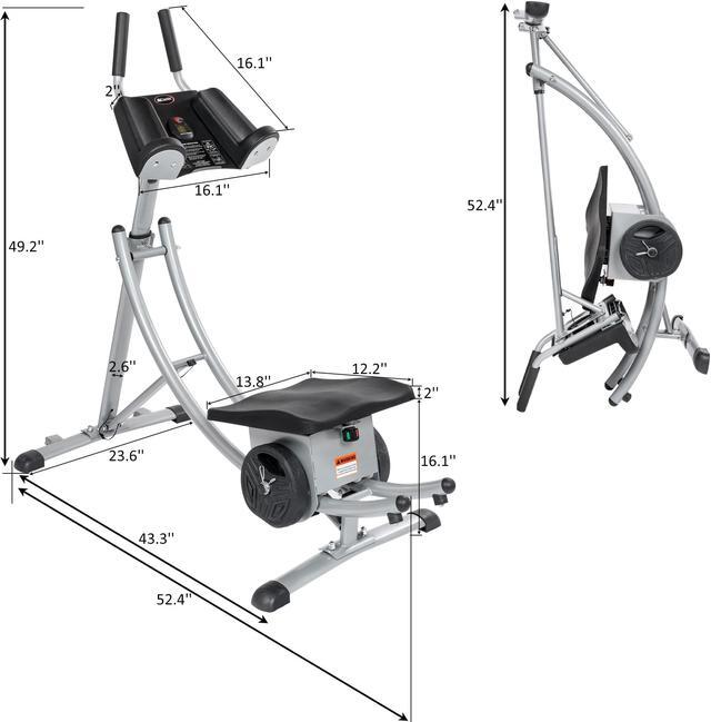Alt view image 5 of 7 - Ab Machine, Ab Workout Equipment- Fitness Equipment -AB Crunch Machine With 2pc Weight Block 440lb Weight Capacity(Silver)
