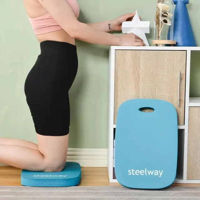 Alt view image 4 of 7 - steelway Thick Kneeling Pads,Plank Support Pad, knee Pad Cushion for Yard Work, Gardening, Yoga, Exercise, Floor Kneeler for Baby Bath ,  13.7 x 10.4 x 1.3, Blue, 1 Pack