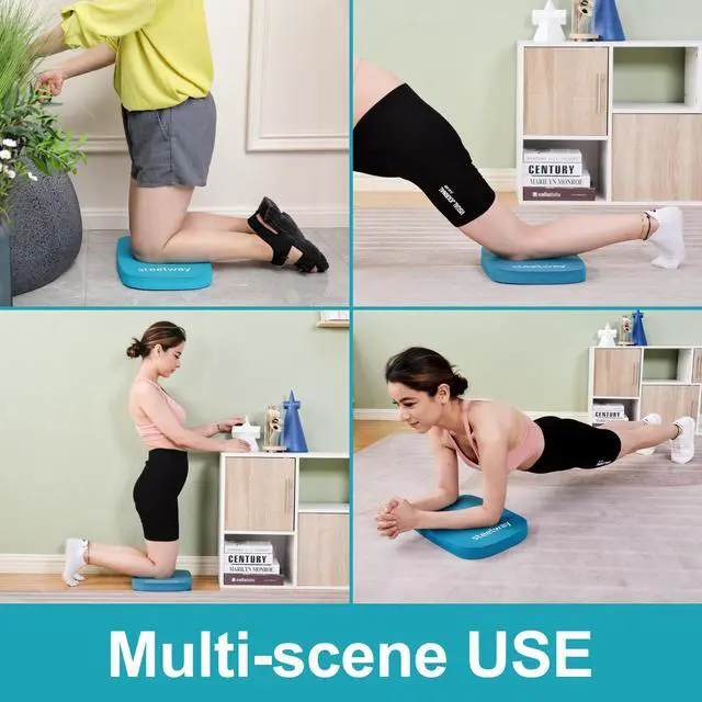 Alt view image 5 of 7 - steelway Thick Kneeling Pads,Plank Support Pad, knee Pad Cushion for Yard Work, Gardening, Yoga, Exercise, Floor Kneeler for Baby Bath ,  13.7 x 10.4 x 1.3, Blue, 1 Pack