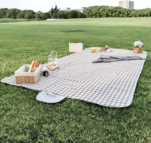 Alt view image 2 of 7 - steelway Picnic Blankets,Extra Large Beach Blanket,Waterproof Sandproof Picnic Blanket Foldable Outdoor Mat for Travel Park Grass,Beach, Picnic, Campining,Kids ,118''x59''