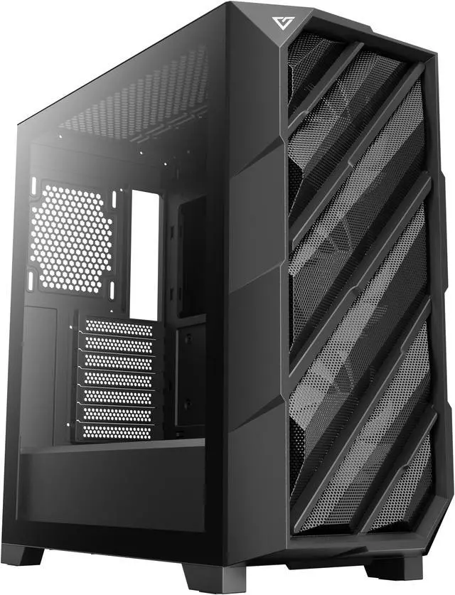 Alt view image 2 of 14 - Antec DP503 ATX Mid Tower PC Case, Type-C Gen2, 3 x 120mm ARGB Fans with ARGB & PWM Controller, Up to 2 x 360mm Radiator, GPU Bracket, EATX Gaming PC Case, Black