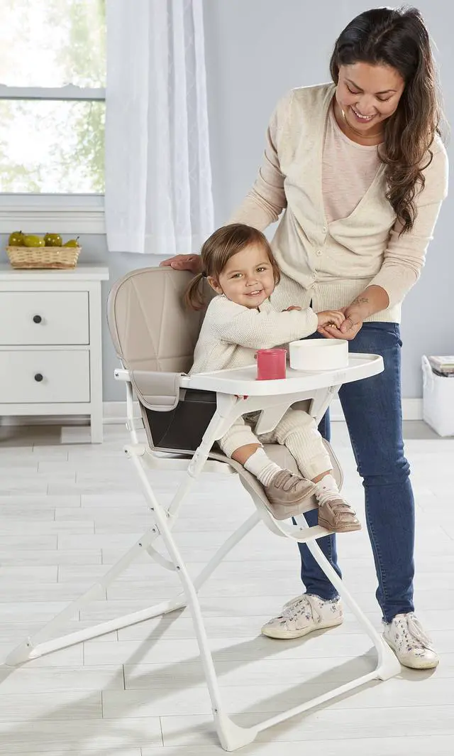 Alt view image 4 of 7 - Primo PopUp Folding High Chair - Folds Flat to Store Easily, Travel and Stowable Folding High Chair, Taupe