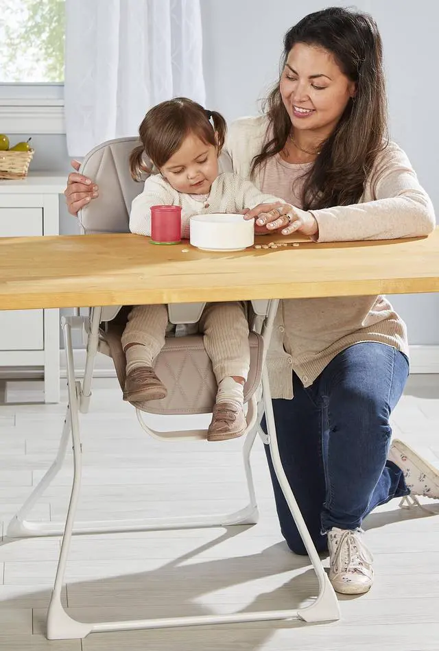 Alt view image 6 of 7 - Primo PopUp Folding High Chair - Folds Flat to Store Easily, Travel and Stowable Folding High Chair, Taupe