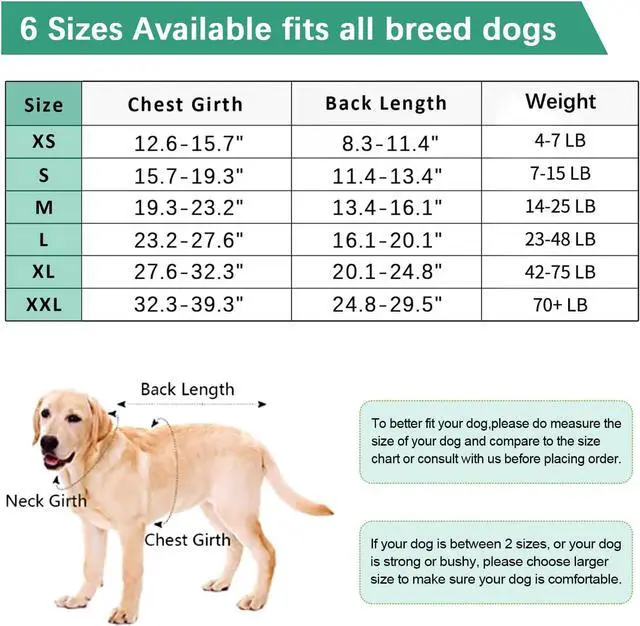 Alt view image 2 of 5 - Kuoser Recovery Suit for Dogs Cats After Surgery, Professional Pet Recovery Shirt Dog Abdominal Wounds Bandages, Substitute E-Collar & Cone,Prevent Licking Dog Onesies Pet Surgery Recovery Suit