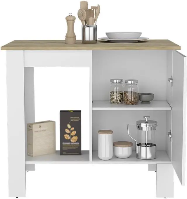 Alt view image 5 of 6 - Kitchen island, Shoproni, White