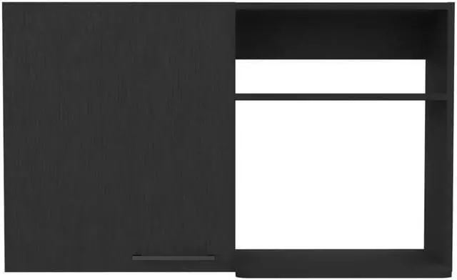 Alt view image 2 of 7 - Kitchen wall cabinet, Bussolengo, Black -Black