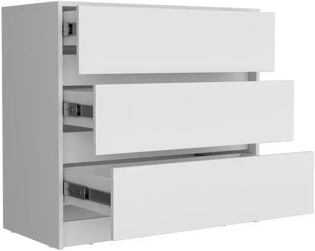 Alt view image 6 of 7 - Dresser Maldus, Three Drawers -White