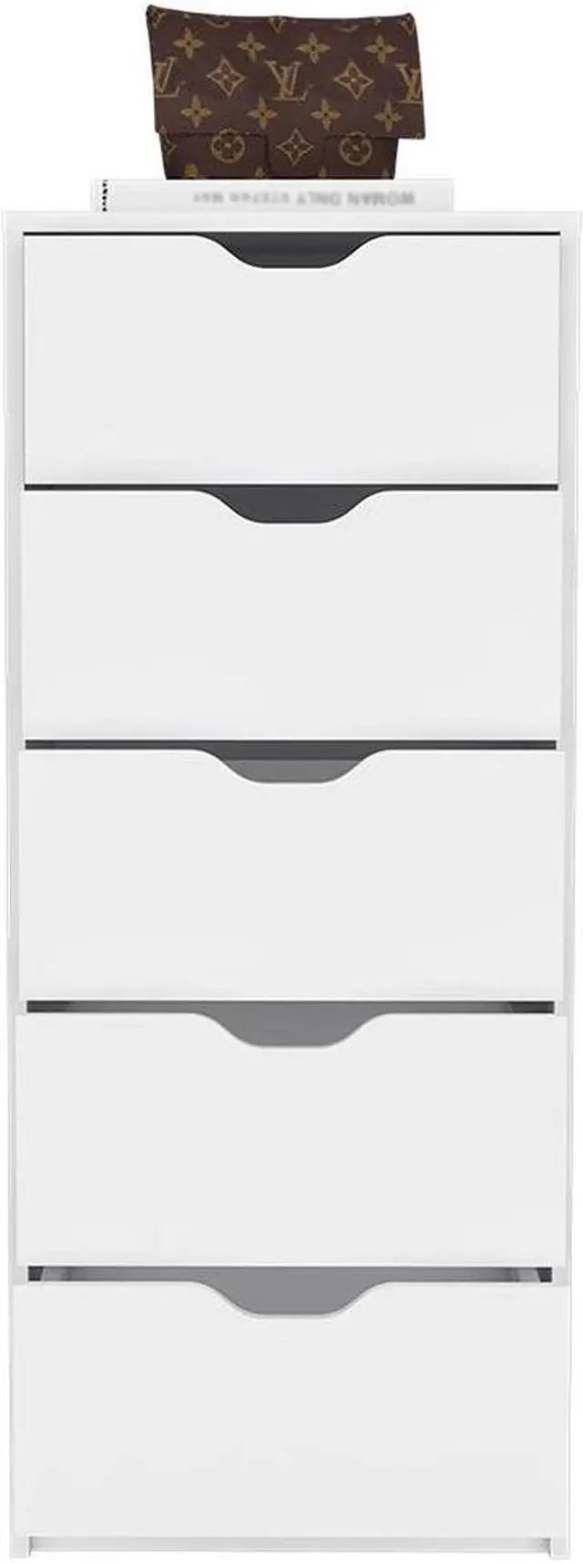 Alt view image 5 of 6 - Dresser Kamran, Five Drawer Narrows -White