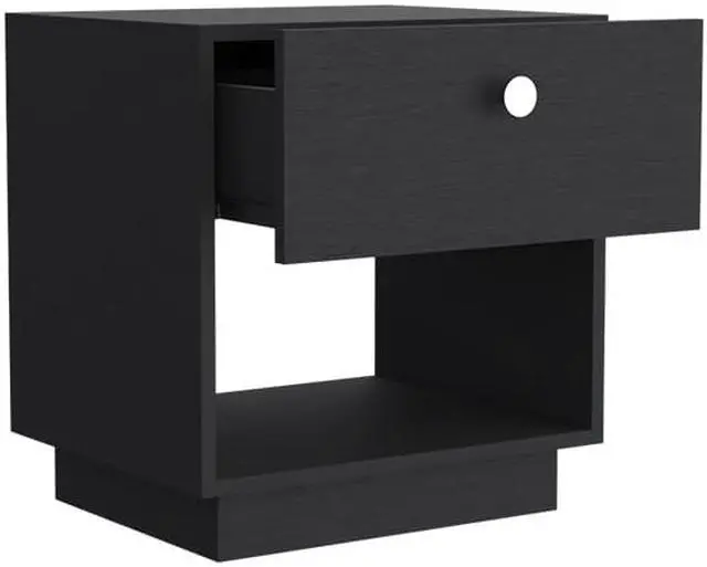 Alt view image 6 of 6 - Nightstand Viliigili , One Drawer -Black