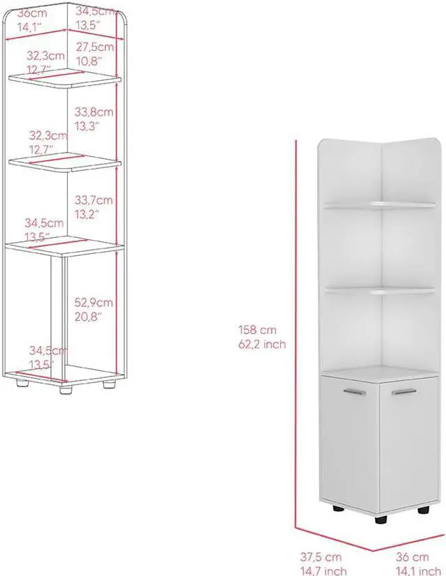Alt view image 3 of 7 - cabinet Freestanding, Kairatu, White