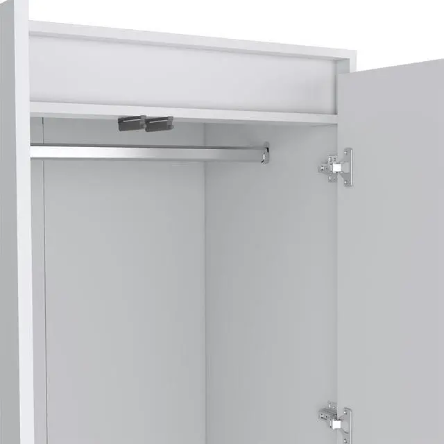 Alt view image 7 of 7 - Armoire Closher, Two Drawers -White