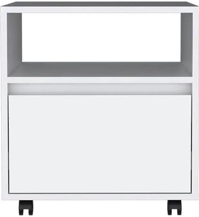 Alt view image 6 of 6 - Milford 2 Piece Bedroom Set, Nightstand + Dresser, White