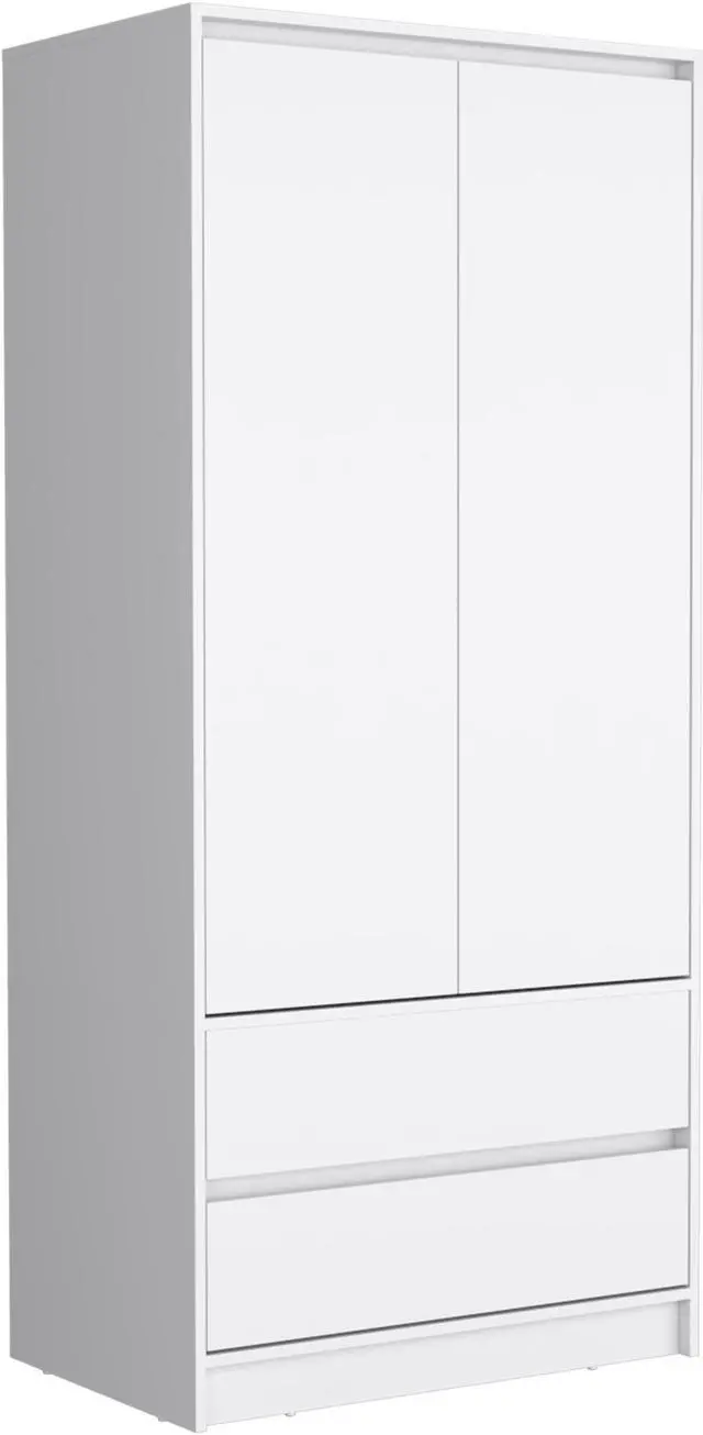 Alt view image 5 of 6 - Lewes 2 Piece Bedroom Set, Dresser + Armoire, White