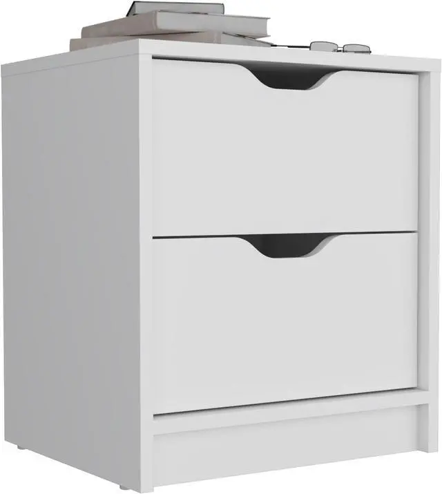 Alt view image 5 of 6 - Raymer 2 Piece Bedroom Set, Nightstand + Dresser, White