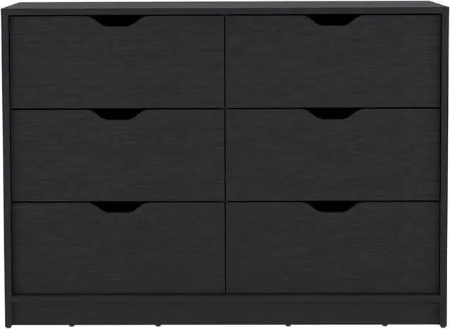 Alt view image 6 of 7 - Stockley 3 Piece Bedroom Set, Nightstand + Dresser + Dresser, Black