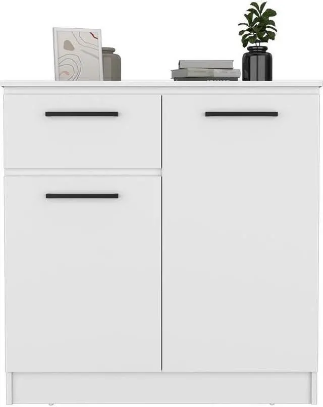 Alt view image 2 of 7 - Multi-Functional Dresser Carlin with  Drawers and Top Surface as TV Stand, White