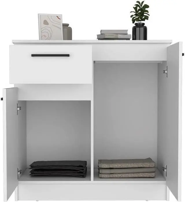 Alt view image 5 of 7 - Multi-Functional Dresser Carlin with  Drawers and Top Surface as TV Stand, White