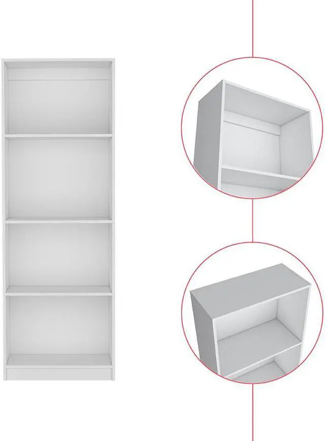 Alt view image 4 of 6 - Bookcase Benzoni, Office, White