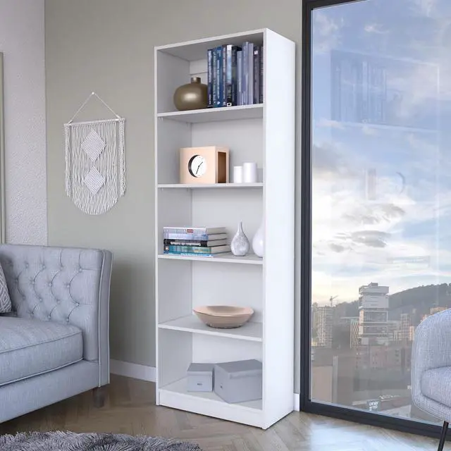 Alt view image 2 of 7 - Bookcase 4-Shelves Benzoni, Office, White